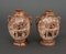Banko Ware Vases from China in Ceramic with Temple and Pagoda Decor, Set of 2 1
