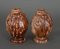 Banko Ware Vasen aus China aus Keramik mit Tempel & Pagode Dekor, 2 . Set 5