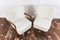 Set of White Boucle Cocktail Chairs, 1950s 2