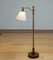 Swedish Art Deco Walnut Floor Lamp with Silk Satin Shade, 1930s 8