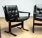 Siesta Dining or Desk Chairs in Black Leather by Ingmar Relling Westnova for Westnofa, 1960s, Set of 2 8