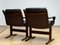 Siesta Dining or Desk Chairs in Black Leather by Ingmar Relling Westnova for Westnofa, 1960s, Set of 2 6