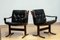 Siesta Dining or Desk Chairs in Black Leather by Ingmar Relling Westnova for Westnofa, 1960s, Set of 2, Image 10