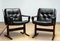 Siesta Dining or Desk Chairs in Black Leather by Ingmar Relling Westnova for Westnofa, 1960s, Set of 2 1