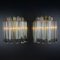 Murano Glass Crystal Prism Wall Sconces, Italy, 1970s, Set of 2 3