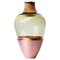 Olive & Kupfer Vase aus mundgeblasenem Glas von Pia Wüstenberg 1