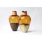 Amber and Patinated Brass Sculpted Vase in Blown Glass by Pia Wüstenberg 3