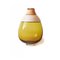 Olivgrüne und weiße Vase aus mundgeblasenem Glas & Keramik von Pia Wüstenberg 2