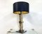 Vintage Messing, Chrom & Glas Tischlampe von Gaetano Sciolari für Sciolari 7