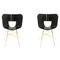 Tria Gold 4 Legs Chairs by Colé Italia, Set of 2 1