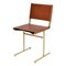 Classic Brown and Brass Memento Chair by Jesse Sanderson 1