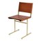 Classic Brown and Brass Memento Chair by Jesse Sanderson, Image 1