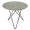 Grey Marble and Black Steel Large Dining O Table by Oxdenmarq 1