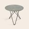 Grey Marble and Black Steel Large Dining O Table by Oxdenmarq 2
