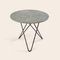 Grey Marble and Black Steel Large Dining O Table by Oxdenmarq, Image 2