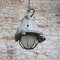 Vintage Industrial Pendant Lamp in Gray Metal and Frosted Glass from GAL, France 7