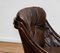 Krona Lounge Chair in Brown Leather by Ake Fribytter for Nelo, Sweden, 1970s 4