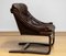 Krona Lounge Chair in Brown Leather by Ake Fribytter for Nelo, Sweden, 1970s, Image 5