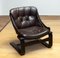 Krona Lounge Chair in Brown Leather by Ake Fribytter for Nelo, Sweden, 1970s 9