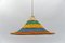 Large Rattan Sobrero Ceiling Lamp, 1950s 3