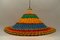 Large Rattan Sobrero Ceiling Lamp, 1950s, Image 7