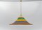 Large Rattan Sobrero Ceiling Lamp, 1950s 1