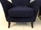 Italian Armchairs in Blue, 1950s, Set of 2, Image 3