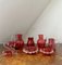 Bicchieri antichi vittoriani a forma di mirtillo rosso, 1880, set di 18, Immagine 3