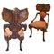 Chairs Elephant Sculptures in Tropical Wood, Set of 2 3