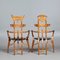 Vintage Totem Stühle aus Holz, 2er Set 3