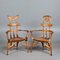 Vintage Wooden Totem Chairs, Set of 2 1