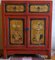 Mid-Century Chinese Painted Cabinet with 2 Doors & 2 Drawers 10