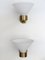 Italian Wall Lamps in Brass and Murano Glass, 1970s, Set of 3 9