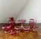 Antique Victorian Cranberry Glasses, Set of 16 8