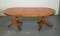 Vintage Twin Pedestal Yew Wood Extending 6 Seater Dining Table 1