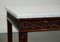 Chippendale Console Tables with New White Carrara Marble Tops 10