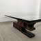 Vintage Brutalist Glass and Bronze Coffee Table 4