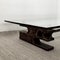 Vintage Brutalist Glass and Bronze Coffee Table 9