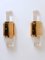 Gilt Brass & Acrylic Glass Wall Lights, Germany, 1980s, Set of 2 1