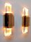 Gilt Brass & Acrylic Glass Wall Lights, Germany, 1980s, Set of 2 7