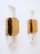 Gilt Brass & Acrylic Glass Wall Lights, Germany, 1980s, Set of 2 6