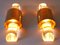 Gilt Brass & Acrylic Glass Wall Lights, Germany, 1980s, Set of 2 14