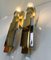 Bd Lumica Brass and Chrome Wall Lamps, 1970s, Set of 2, Image 6