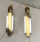 Bd Lumica Brass and Chrome Wall Lamps, 1970s, Set of 2 5