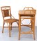 Bohemian Wicker Desk and Chair, France, 1970s, Set of 2, Image 6
