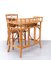 Bohemian Wicker Desk and Chair, France, 1970s, Set of 2 2
