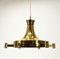 Scandinavian Suspension in Golden Brass by Carl Fagerhult, Sweden, 1970s 1