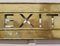 Large Gold Brass Odeon Cinema Exit Sign, 1920s 6