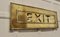 Large Gold Brass Odeon Cinema Exit Sign, 1920s 5