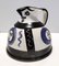 White, Black and Blue Hand-Painted Ceramic Jug / Vase in the style of Picasso, France, 1970s 4